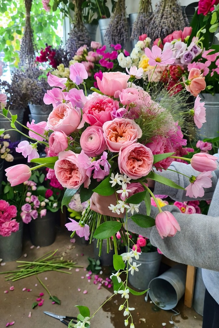 ピンクの花束