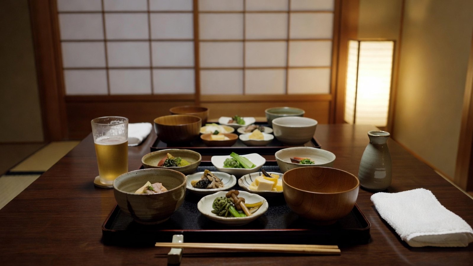 炭火会席の膳