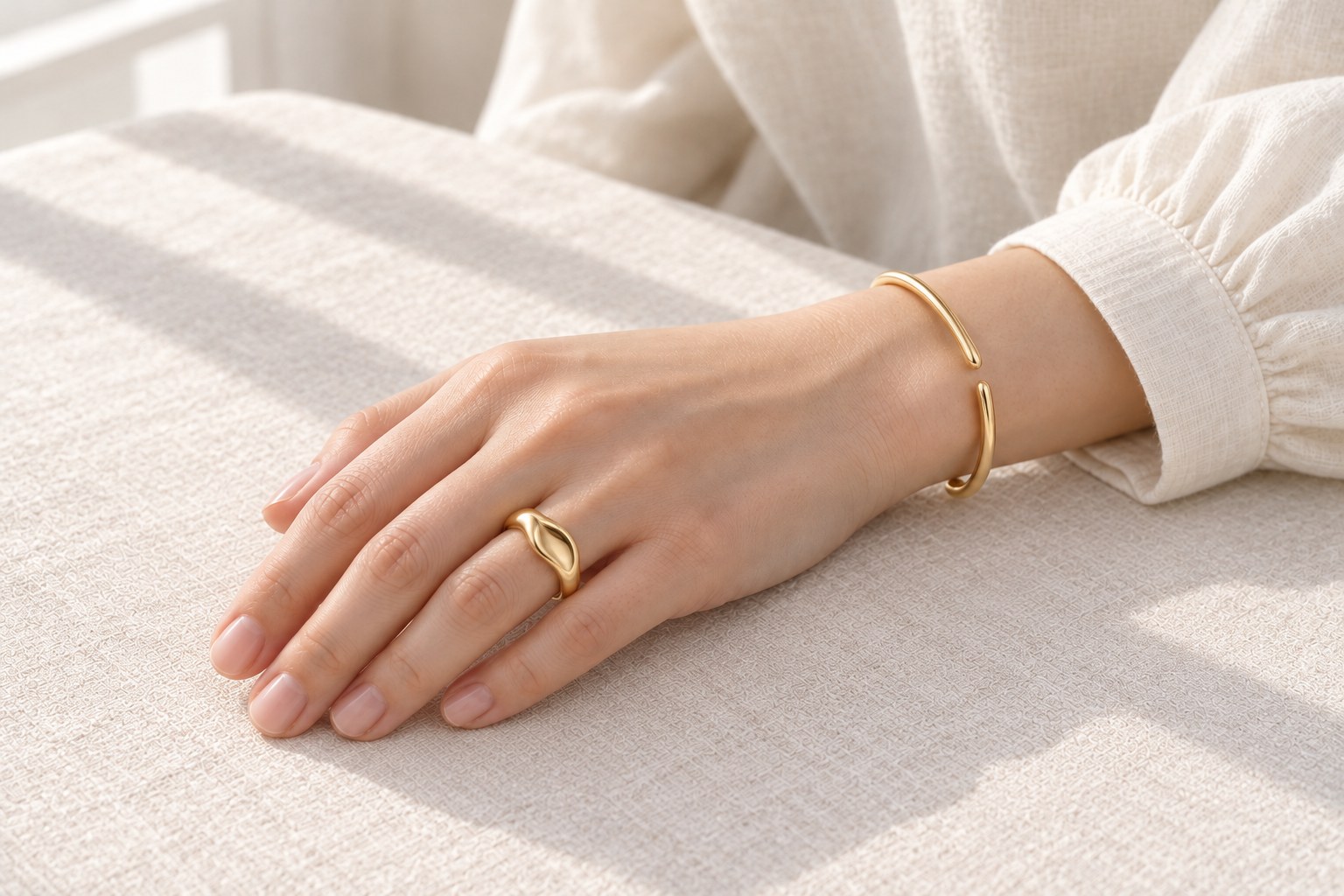Arc RingとFlow Cuffを合わせた手元